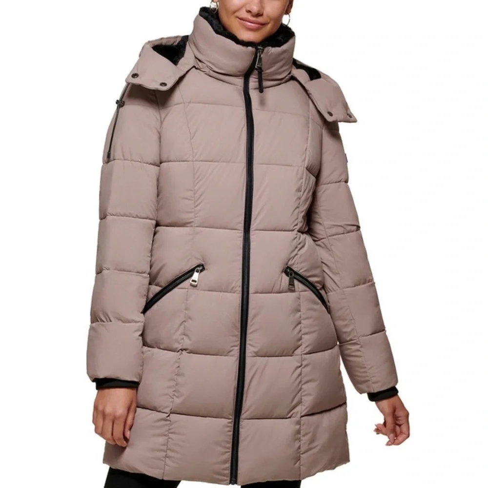 DKNY PUFFER JACKET WITH HOODIE - Picture 8 of 8